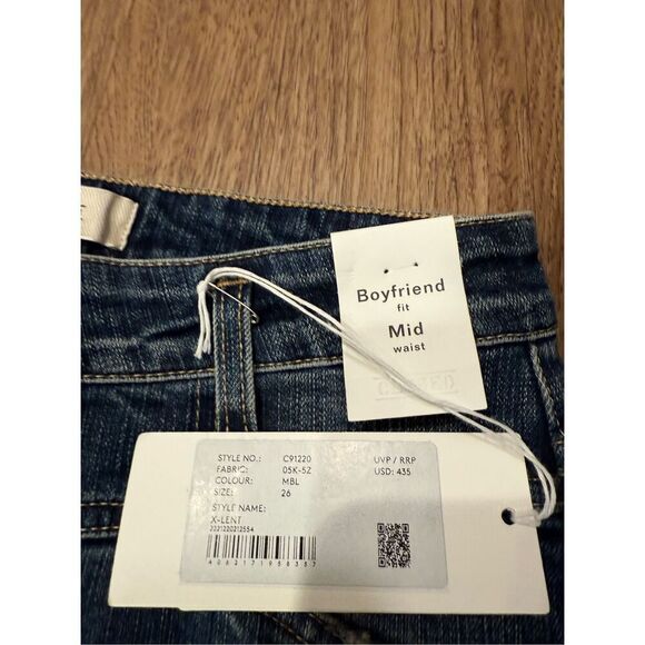 Closed Jeans 26 X Lent Mid Blue Boyfriend Fit Mid Waist Pants Size 26 NWT$435 - Picture 3 of 4